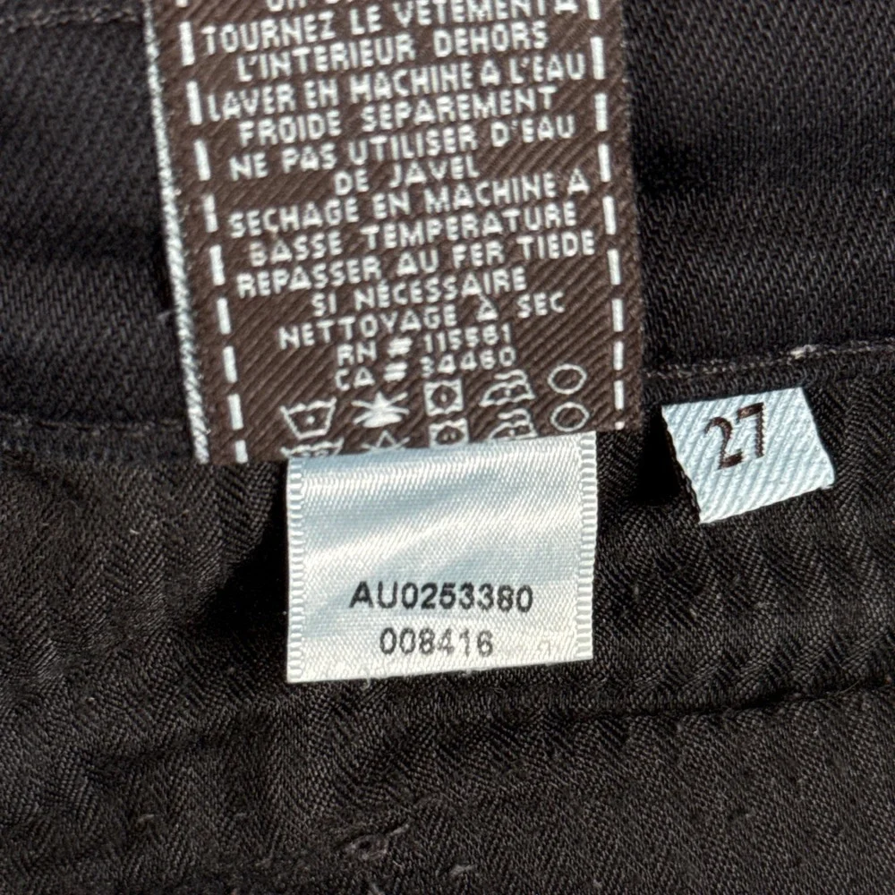 7 For All Mankind Jeans Womens Size 27 The Slim Trouser Black Flare Leg Pants